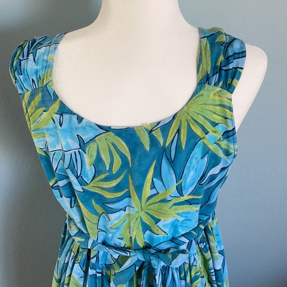 Summer Dress palm leaves SZ 12 - Picture 4 of 5